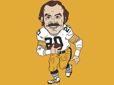 Rocky Bleier adobe sketch design football illustration illustrator nfl photoshop steelers