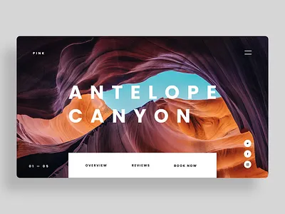 Antelope Canyon branding design explore identity minimal tour tourism ui ui design web web design landing page website