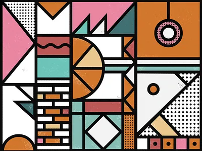 Calamity Orange abstract design flat illustration minimal pattern photoshop shapes texture