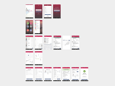 Mobile App Development billing branding chat database design mobile payment register search typography ui ux