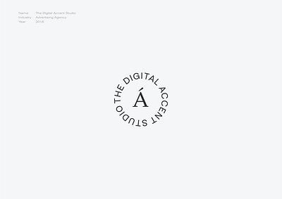 The Digital Accent Studio - Logo behance black and white branding clean design digital identity logo logo design logotype minimal type typography