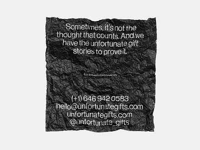 Museum of Unfortunate Gifts Tissue branding design gift logo museum tissue typography unfortunate vector