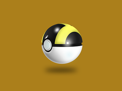 Pokémon Ultra Ball 3d adobe affinity affinity designer android anime ash animation ball black cartoon design designer gradient illustrator ios ipad master pokémon ultra yellow