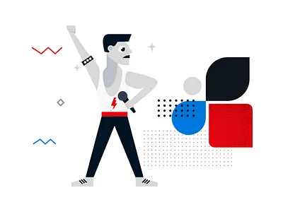 Freddy Illustration design illustration mts style ui vector