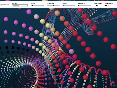 LakeBrite Splineballs animation justforfun threejs