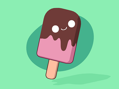 Poppy (#004) b3d blender blender3d cell shading clean design ice cream illustration popsicle