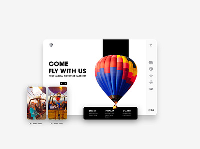 Hot Air Balloon Ride UI Design creative design dubai dubai designer dubai ui designer graphicdesign illustration minimal mobile app top ux ui designer ui design web design