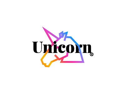 Unicorn • Logotype design gradient horse illustration logo logotype rainbow unicorn