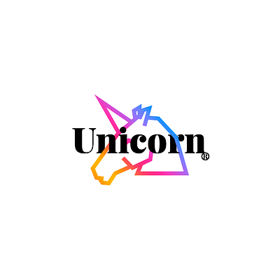 Unicorn • Logotype design gradient horse illustration logo logotype rainbow unicorn