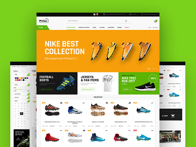 Philipp Team Sport - Homepage addidas boots buy now design e commerce design ecommerce football homepage nike online shop online store product showcase purchase soccer ux ui website