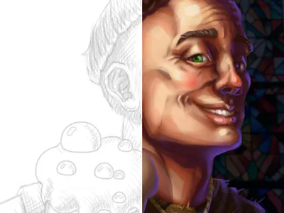 Drunk Monk 🍻 (Game icon) 2d art digital art digital illustration game art game design game icon game icon design icon design