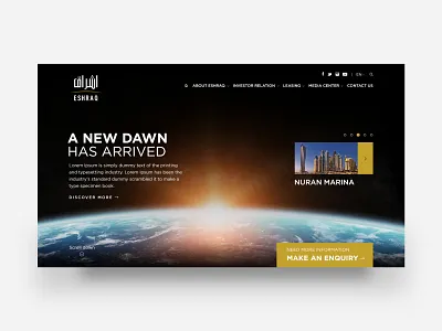 Eshraq Website UI/UX design realestate ui ux