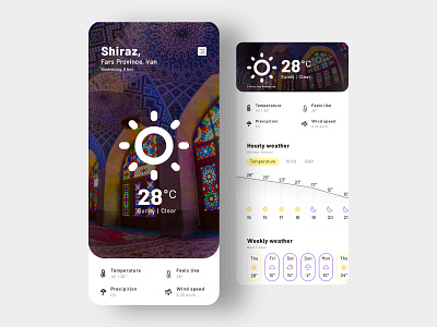 XWeather - Weather Forecast App app asterixarts clean cloud dailyui ihmahmoodi iran minimal mobile shiraz ui uiux ux weather weather app weather widget xweather