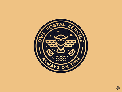 Owl Postal Service 2d badge badgedesign design harry potter harrypotter icon icons illustration line lineart lines logo logodesign logotype monochrome owl vector