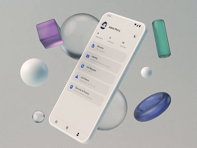 Dark Mode 3d animation app c4d dark mode motion ui