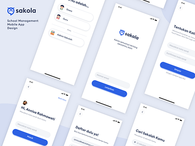 Sakola - Education App - Register education logo mobile mobileapp register school school app uidesign uiux