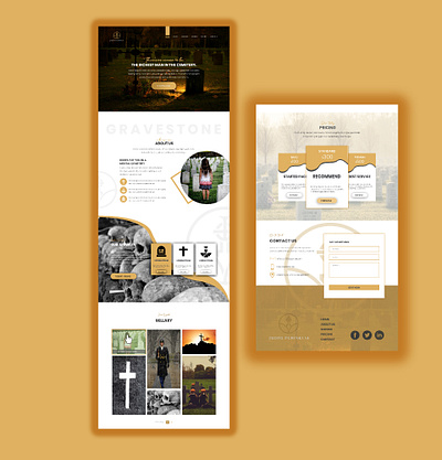 web landing page design for gravestone service web ui design web ui kit web ui ux web ux webdesign website website design