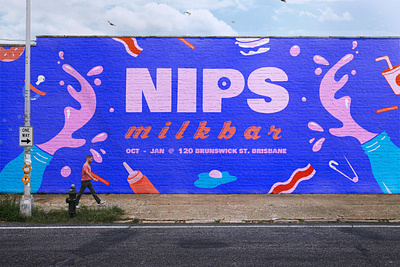 Nips Milkbar Wall branding design graphic design icon illustration