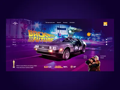 Back to the future [weekly ui challenge / concept #2] back to the future car concept delorean movie movie poster tv show