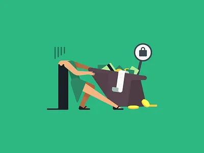 Cashback cash character character design clean cute flat illust illustration vector woman