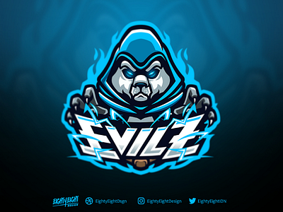 EVILZ esportlogo esports gaming gaminglogo illustration mascot character mascot design mascot logo mixer panda sportlogo streamer streamerlogo twitch twitch logo vector