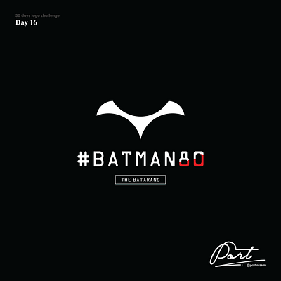 BATARANG bat batlogo batman batman v superman batmanlogo bruce wayne christopher nolan dccomics illustrator logodesign logoinspiration portnizam