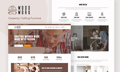 WoodWork - WordPress Theme for Carpentry carpentry gutenberg web design and development woodwork wordpress theme