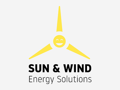 Sun & Wind Energy Solutions affinitydesigner energy logo reneweable sun turbine wind