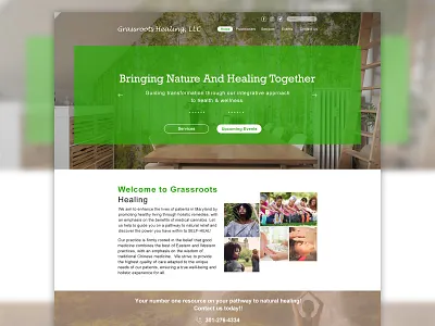 Natural Healing Website UI Design banner design branding business website fitness website flat design health website uidesign ux design web site design website website templates