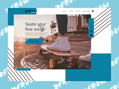 Skateboard Selling Wesbite design skate skateboard ui user experience user interface ux web website website design