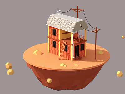 House Model - Telephoto 3d 3d art blender cinema4d design graphic design house house illustration isometric art