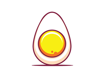 Boiled egg boiled breakfast egg logo snack vector vector illustration