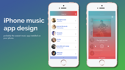 Music App concept app design ios app design mobile app ui music app ui