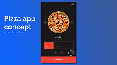 Pizza App Concept ios app design mobile app ui ux design