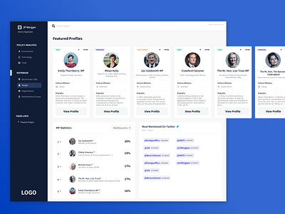 Political Intelligence Platform | Dashboard UI card dashboard dashboard ui desktop feed london menu bar nav navigation ui ui design uidesign uidesigner