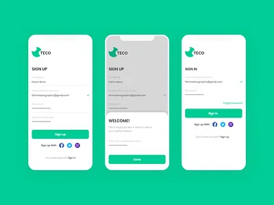Sign in / Sign up UI design ui