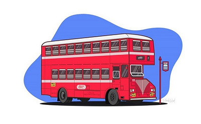 Mumbai's BEST Bus . adobe illustrator adobe photoshop art bus design digital art flat design graphic design illustration india mumbai vector