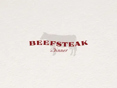 Beefsteak Dinner Logo beefsteak dinner logo typographic vintage