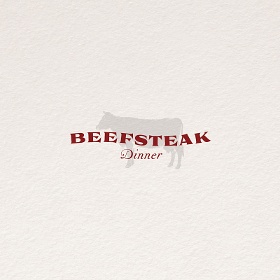 Beefsteak Dinner Logo beefsteak dinner logo typographic vintage