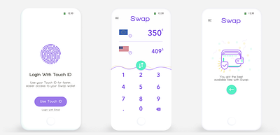 Swap app branding design illustration ui web website