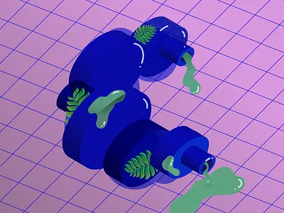 Letter C design flat illustration typography vector