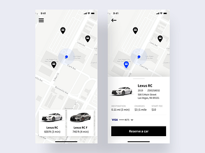 Car Rental Mobile App app booking car car app car rent car rental choose car design ios map mobile rent a car ui ux