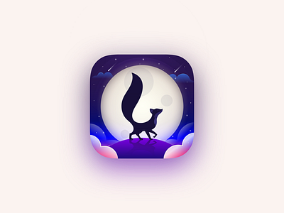 Tales icon art branding design flat fox icon identity illustration illustrator ios julien landscape logo moon sketch star tales ui vector website