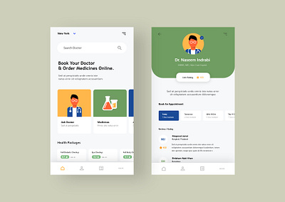 Doctor Booking App Exploration booking doctor app medical app mobile app design ui ui design ui warm colors