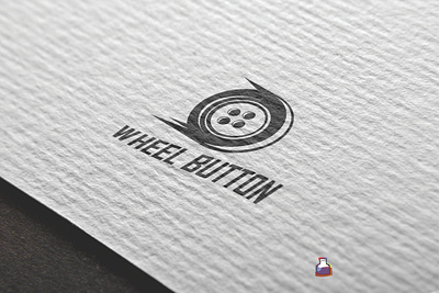 wheel button branding design earth flat identity landscape logo minimalism vector waterfall