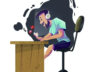 Using mobile art branding design development illustration logo photoshop art todays reality ui vector