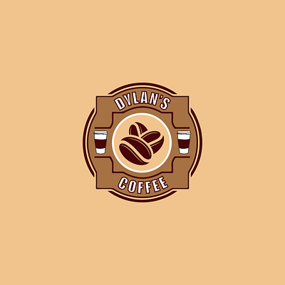 Dylan s Coffee branding dailylogochallenge design flat illustration illustrator logo vector