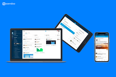 Application Azendoo - Devices agile app desktop app devices front end kanban mobile app mobile app design mobile design responsive design tablet tasks team task teamwork ui user experience ux user interface web workspace