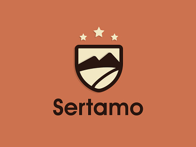 SERTAMO art brand branding business design exclusive field flat logo icon illustration logo modern logo mountain mountain logo security logo star template vector web