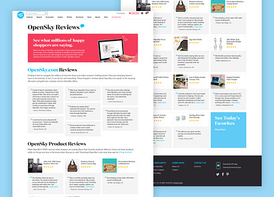 OpenSky Reviews branding ecommerce landing page reviews ui visual design website